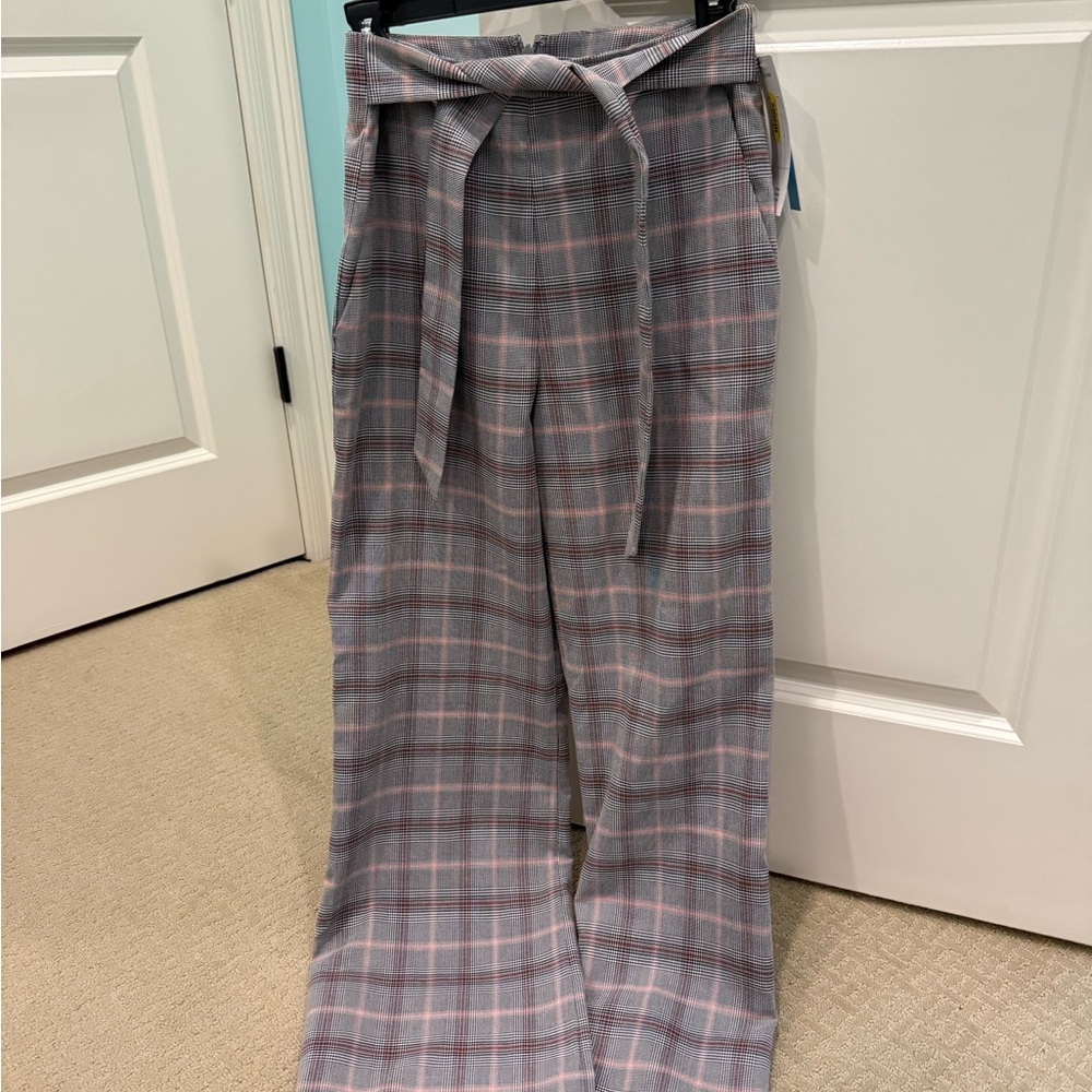 ANTONIO MELANI Gray Plaid Pants